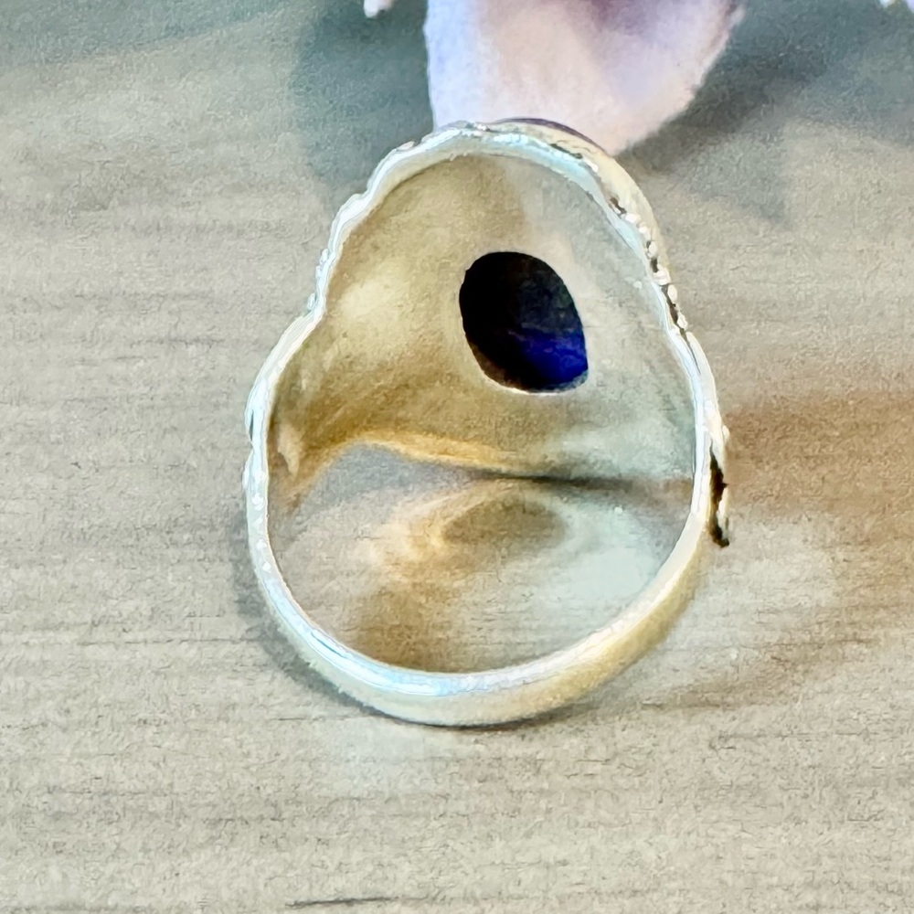 Charoite Infinity Shield Ring - image 4